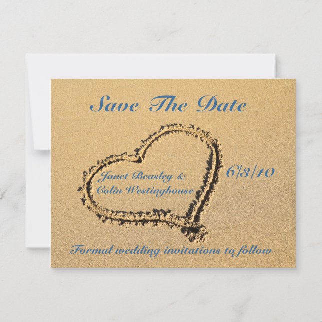 Carte d'annonce de sauvegarde de date de mariage S (Devant)