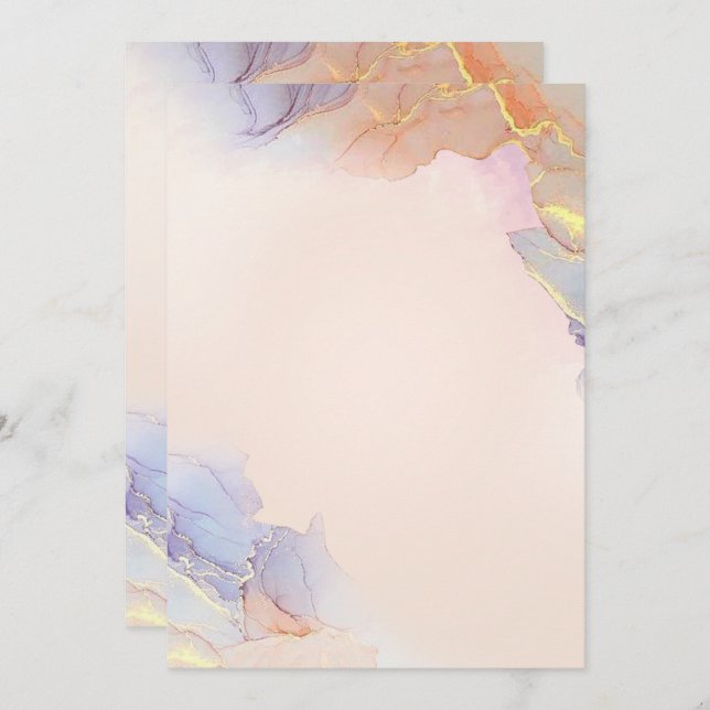 Carte d'annonce d'invitation plate de couleur unie (Devant / Derrière)