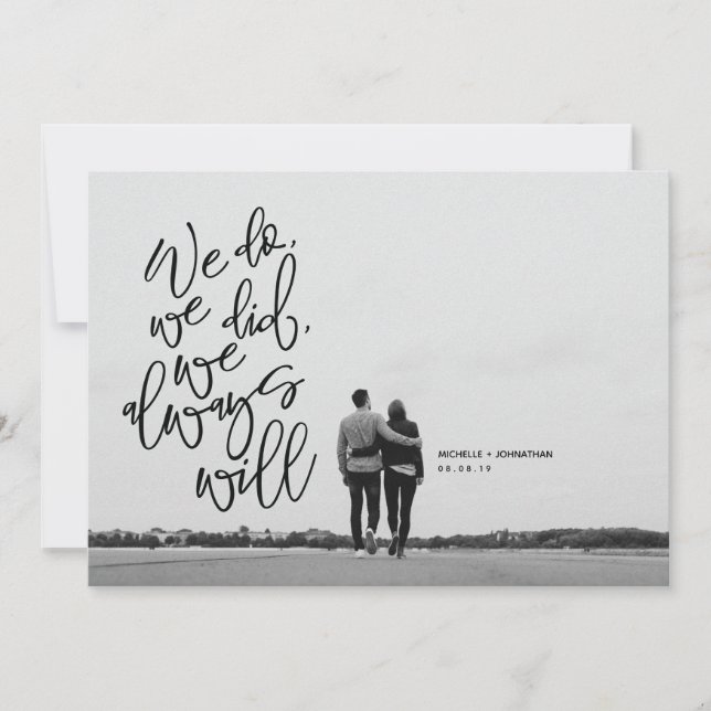 Carte d'annonce et d'invitation de fuite amoureuse (Devant)