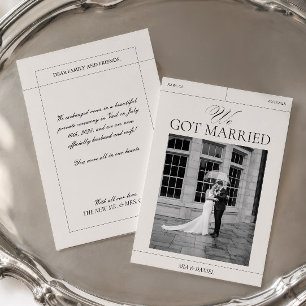 Carte d'annonce numérique de mariage We Got Marrie