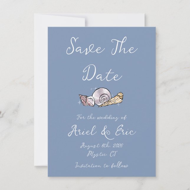 Carte d'annonce plate de sauvegarde de date (Devant)