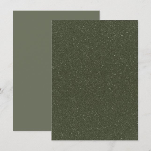 Carte d'annonce plate personnalisée en vert mousse (Devant / Derrière)