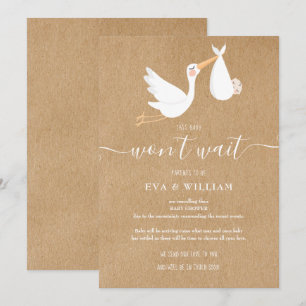 Carte d'annulation de Baby Shower et Sprinkle