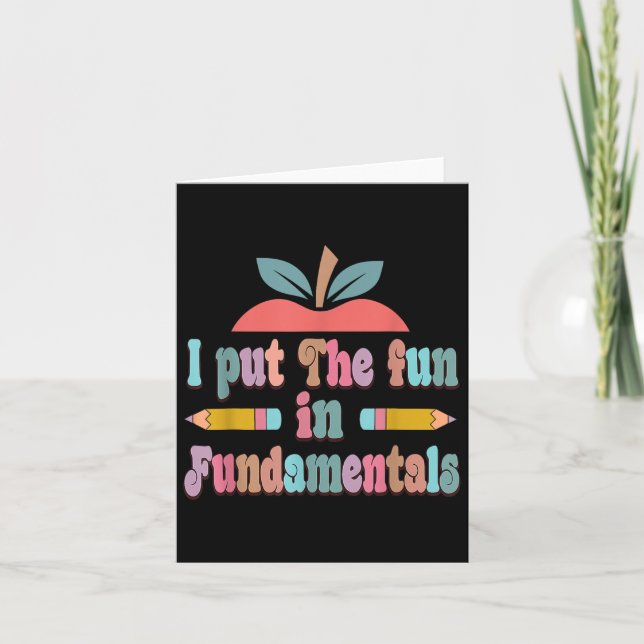 Carte Dans Fondamentaux - Journee des enseignants amusan (Devant)
