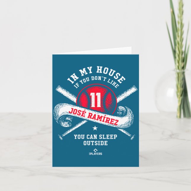 Carte Dans la maison de chemise Jose Ramirez Mlbpa Mlb (Devant)