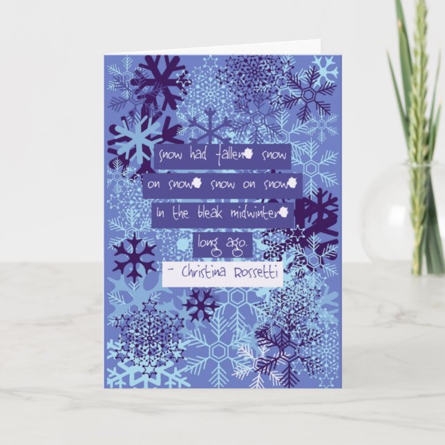 Carte Dans la poésie des flocons de neige du milieu de l (Devant)