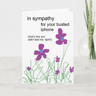 Carte Dans la sympathie pour votre Iphone éclaté