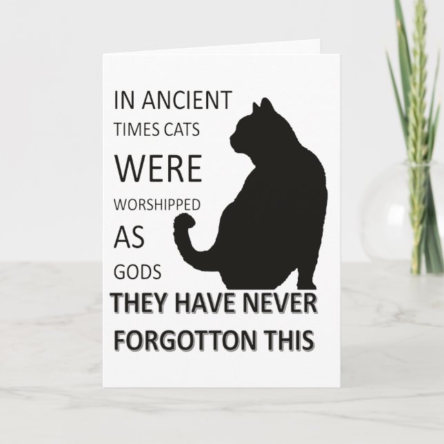Carte Dans l'Antiquité les chats étaient adorés comme de (Devant)