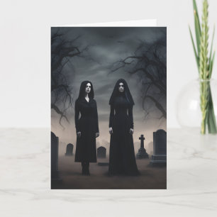 Carte Dans le cimetière à minuit Halloween