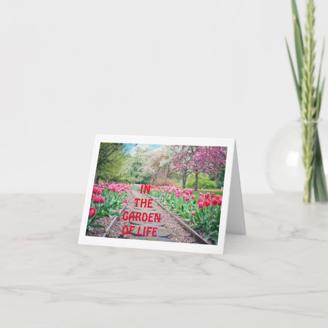 CARTE DANS LE JARDIN DE LA VIE - VOUS ÊTES LA MEILLEURE  (Devant)