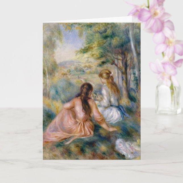 Carte Dans le pré, Pierre-Auguste Renoir Art (Orchidée)