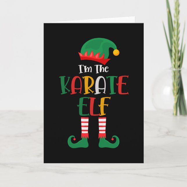 Carte Dans l'Elfe de Karaté de Noël correspondant (Devant)