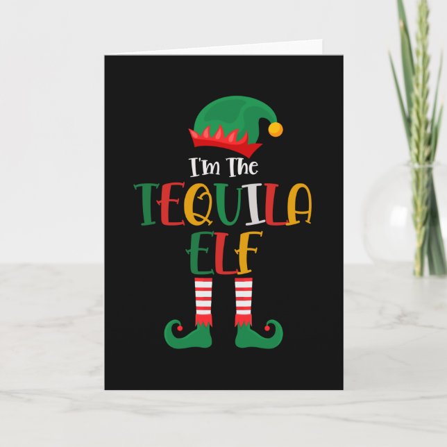 Carte Dans l'elfe de tequila correspondant à Noël (Devant)