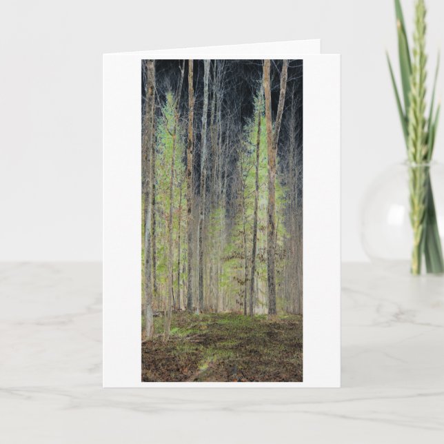 Carte "Dans les bois" Numériquement Forêt transformée (Devant)