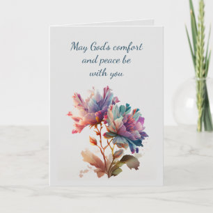Carte Dans les plus sincères condoléances Fleurs pour ai