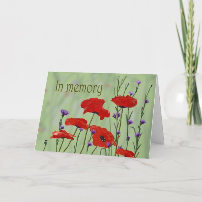 Carte Dans Memory Poppies Customisez-le (Devant)
