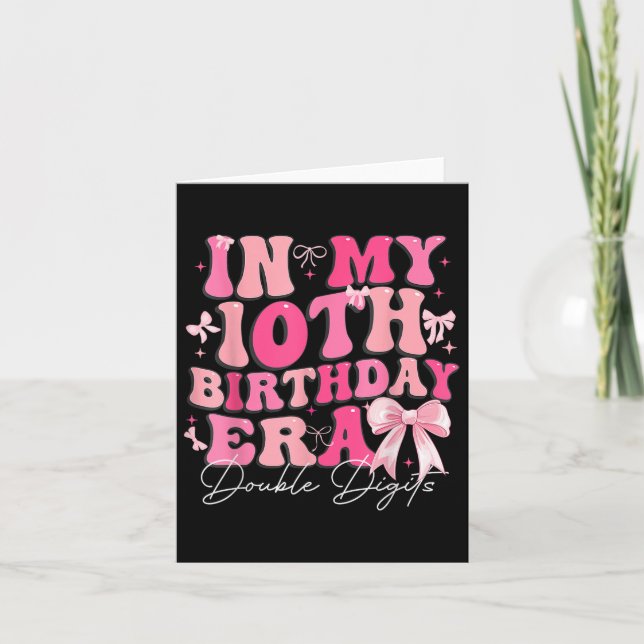 Carte Dans mon 10e anniversaire Era Double chiffres Coqu (Devant)