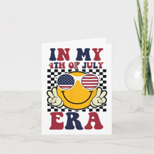 Carte Dans Mon 4 juillet Époque Drôle Patriotique Usa Am