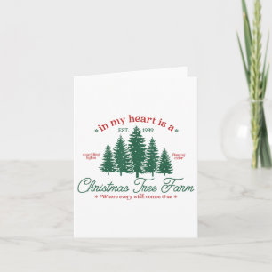 Carte Dans Mon Coeur Est Un Arbre De Noël Ferme Noël Fra