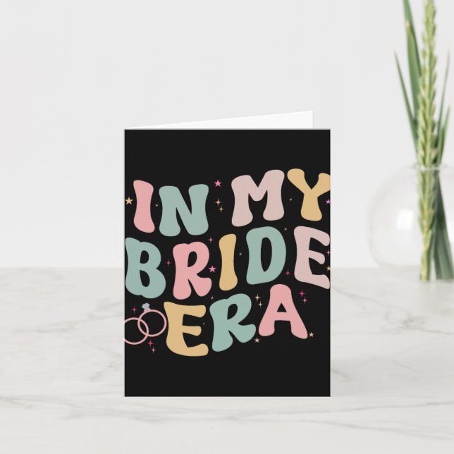 Carte Dans Mon Époque De Mariée Mariage La Fiançailles D (Devant)