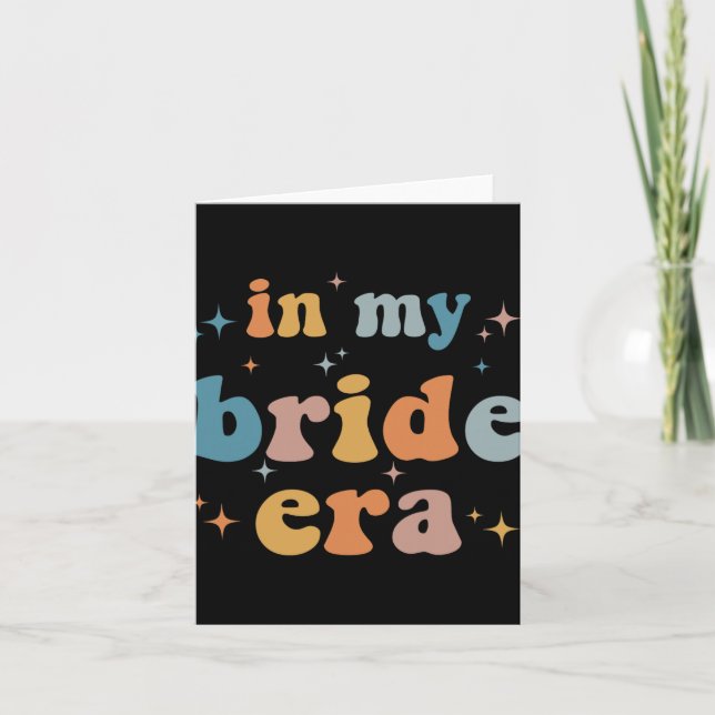 Carte Dans Mon Époque De Mariée Rétro Mariage Bacheloret (Devant)
