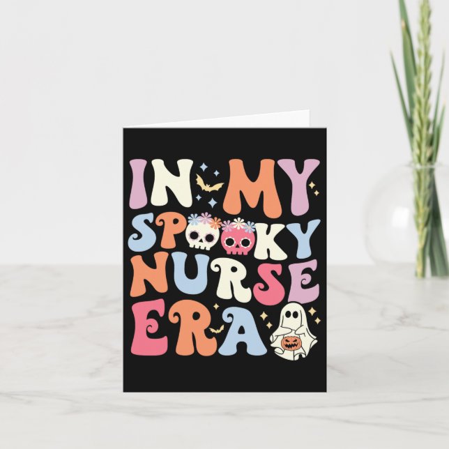 Carte Dans Mon Époque Éffrayante Infirmière Halloween Sp (Devant)