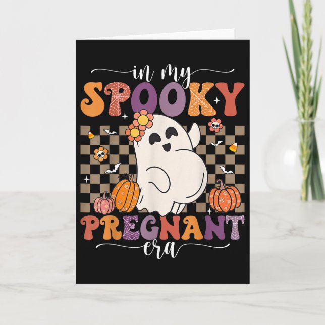Carte Dans Mon Époque Enceinte Éffrayante Fantôme Hallow (Devant)