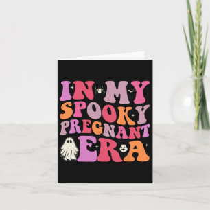 Carte Dans Mon Époque Enceinte Éffrayante Halloween Gros