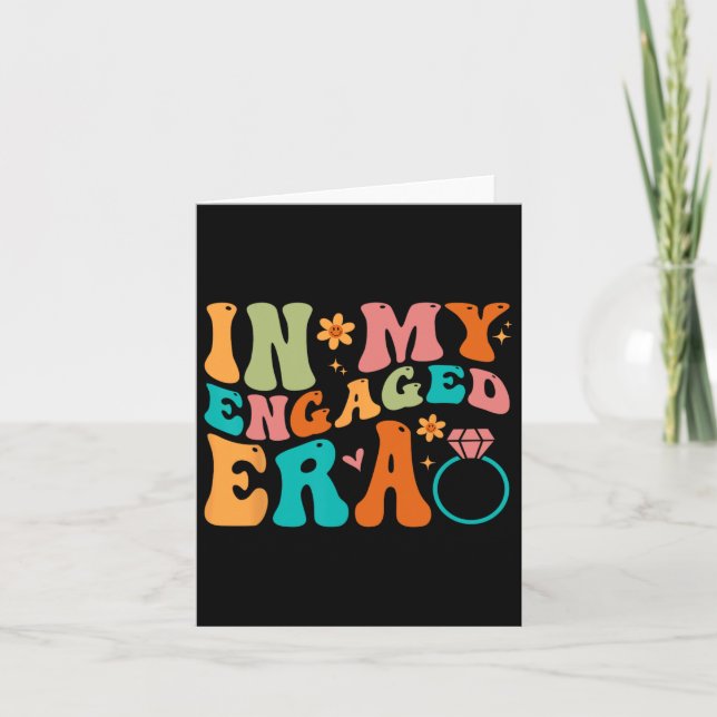 Carte Dans Mon Era Engagée Fiance Fiançailles Futur Mari (Devant)