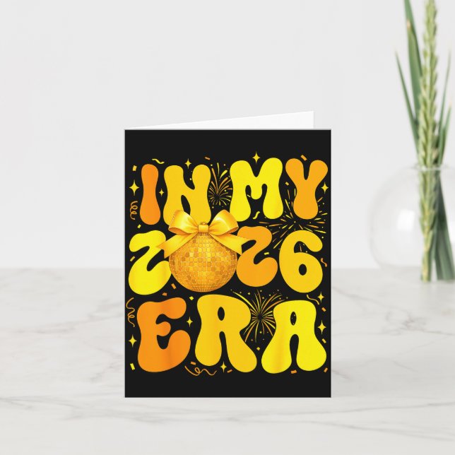 Carte Dans mon ère 2026 Bonne année 2026 tenue de famill (Devant)