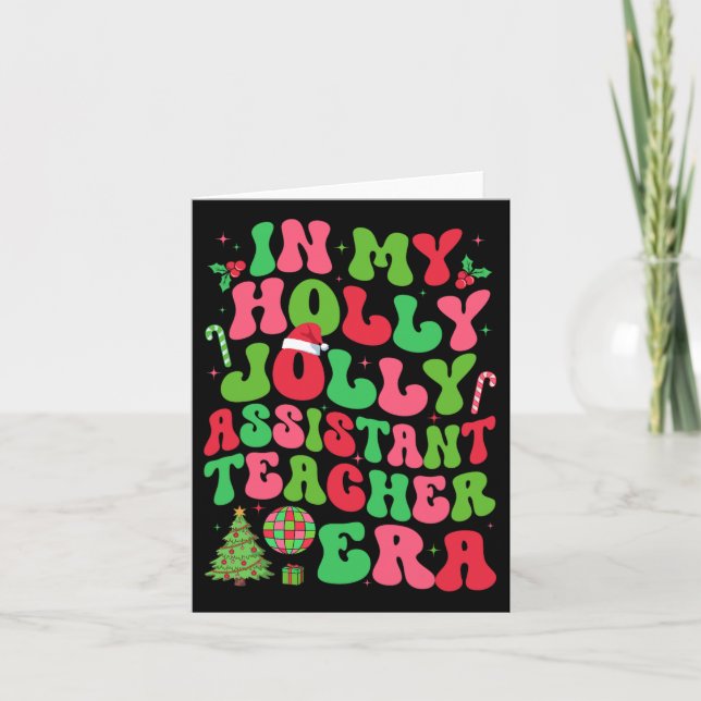 Carte Dans Mon Holly Xmas Jolly Istant Enseignant Era Ch (Devant)