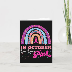 Carte Dans October We Wear Pink Rainbow Breast Cancer Aw