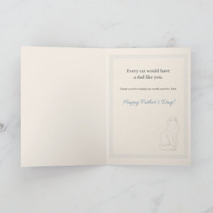 Carte Dans un monde parfait Chat Papa Fête des Pères Cha