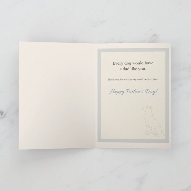 Carte Dans un monde parfait, la fête des pères pour chie (Intérieur)