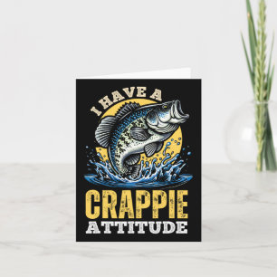 Carte Dans Une Humeur De Crappie Drôle Pêche Rétro