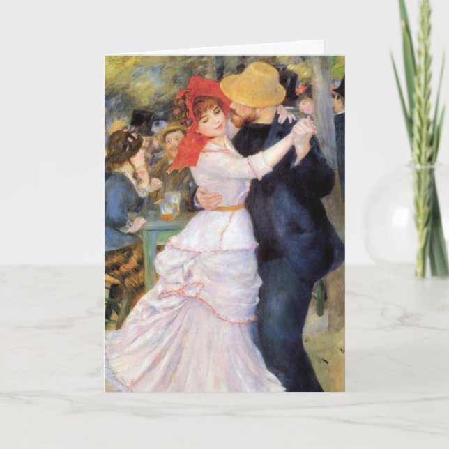 Carte Danse à Bougival - Renoir Impressionniste Peinture (Devant)