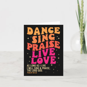 Carte Danse Chanter Louange Vivre Amour Seigneur Dieu Ps