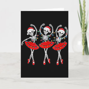 Carte Danse de ballet de ballerine squelette Noël femmes