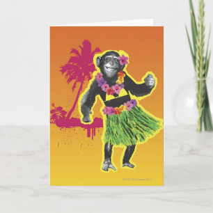 Carte Danse de danse polynésienne de chimpanzé