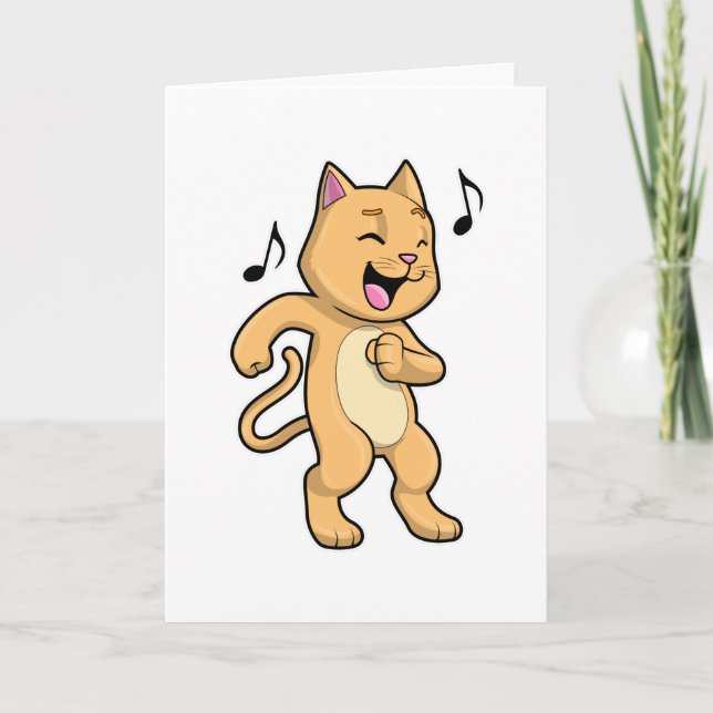 Carte Danse de musique pour chats (Devant)