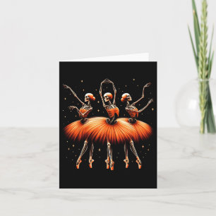 Carte Danse de squelette Spooky Byllerina Drôle d'Hallow