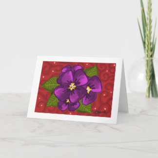Carte Danse de violette africaine - Frameable