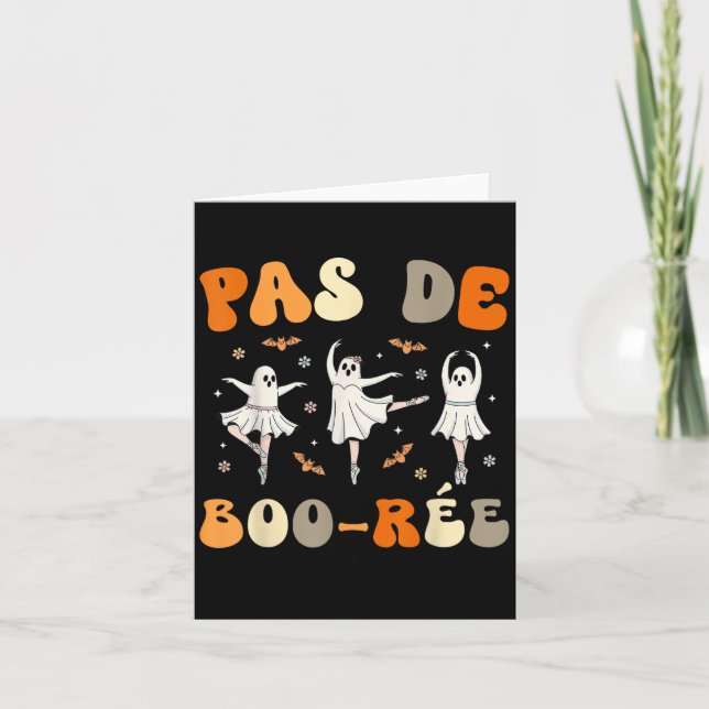 Carte Danse d'Halloween Pas De Boo-rée Ghost Ballet (Devant)