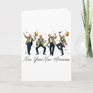 Carte Danse drôle de Trump Nouvel An Eve Trump Nouvel An