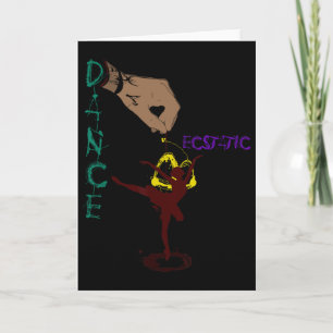 Carte Danse extatique Llerina Danseuse en tutu en danse 