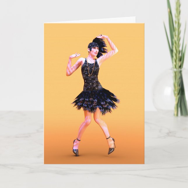Carte Danse Flapper Vintage (Devant)