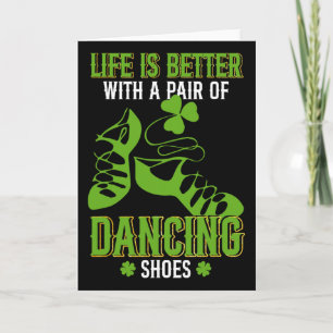 Carte Danse Irlandaise Avec Une Paire De Chaussures Dans