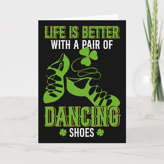 Carte Danse Irlandaise Avec Une Paire De Chaussures Dans (Devant)