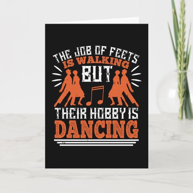 Carte Danse - La Danse Est Le Hobby Des Pieds (Devant)