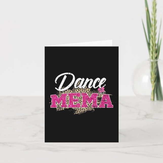 Carte Danse Mema Léopard Drôle Danse Mema Fête des Mères (Devant)